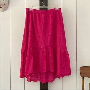 Joie Peasant Skirt Pink M NWT Cotton Boho CottageCore Festival